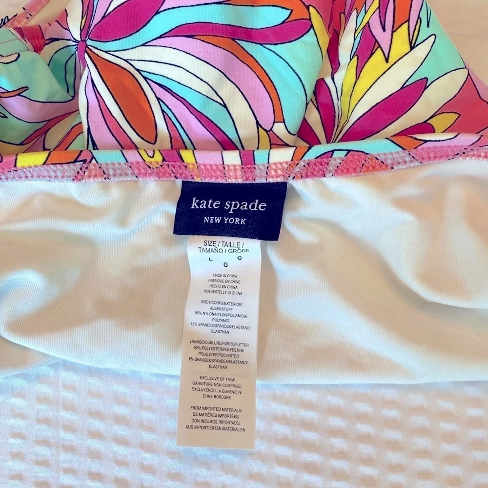Kate Spade Anemone Floral High Waist Bikini Bottom Size Large